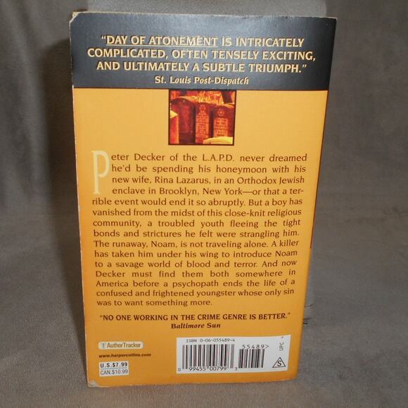 Day of Atonement by Faye Kellerman Paperback 2004 Peter Decker/Lazarus #4 - Picture 3 of 8